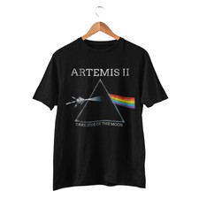 HOT Artemis II Dark Side of the Moon Space Mission Unisex Black Graphic T  shirt