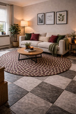 Rug Round Natural Jute Carpet Area Floor Mats Living Room  Rug Indoor & Outdoor