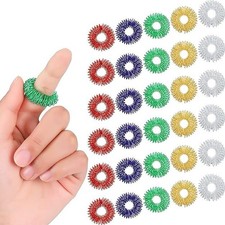 Sujok Acupressure Pain Therapy Finger Massager Multicolor Circulation Ring Combo
