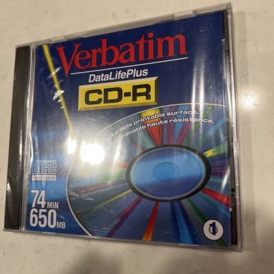 Verbatim DataLifePlus CD-R  74min 650mb Compact Disc Recordable 