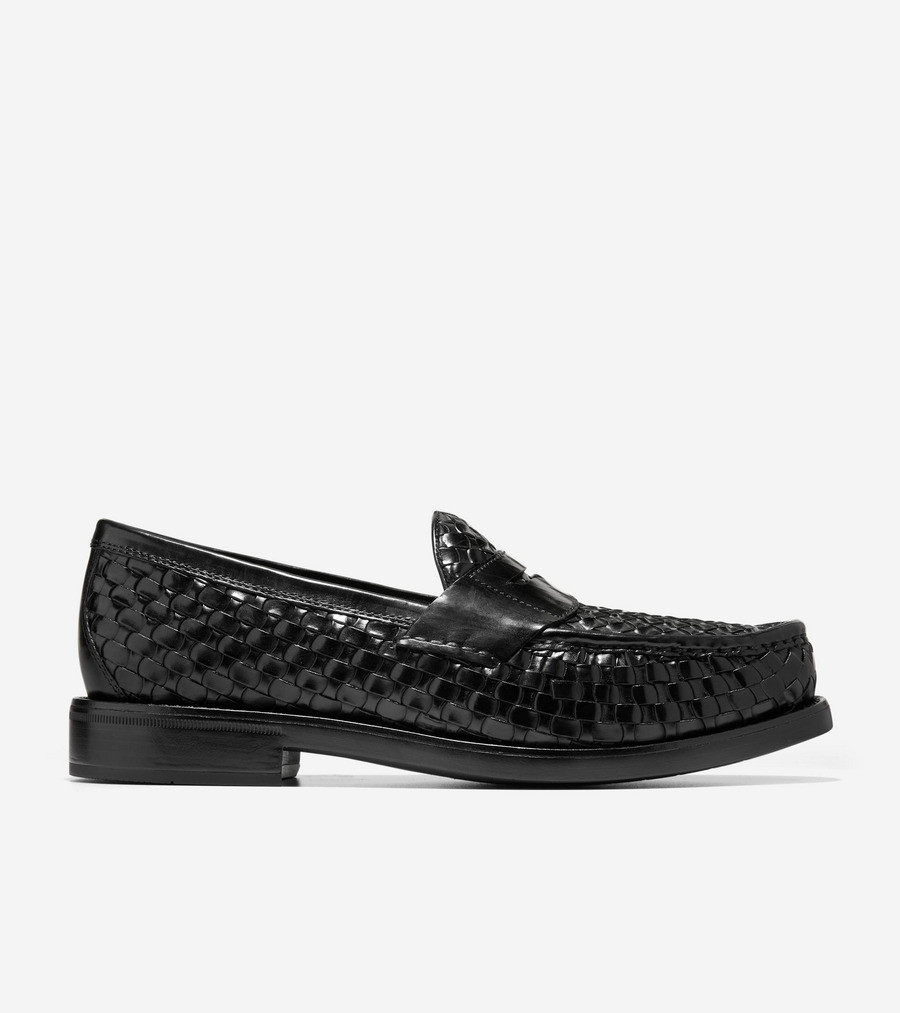 Cole Haan Pinch Penny Woven FlexCraft Loafer Black Black C45025 Men's Size image 3