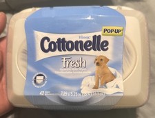 Cottonelle Fresh Flushable Wipes Hard White Container Refillable Tub New Read