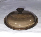 Vintage Pyrex V-1-C B Amber Glass Replacement Lid for 1.5L Saucepan Vision Ware