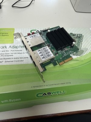 Caswell NC-S240 Leopard Quad-Port PCIe Gigabit Ethernet Bypass Adapter neu