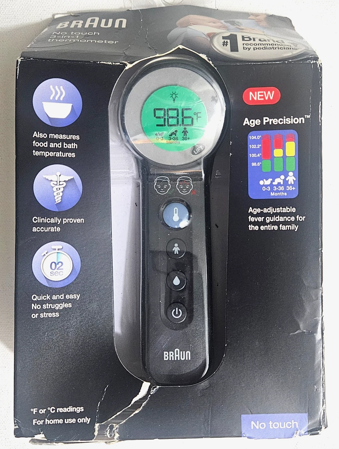 Braun No Touch 3 In 1 Thermometer Black BNT400
Opens in a new window or tab