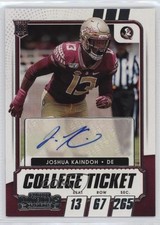 2021 Panini Contenders Draft Picks College Ticket Joshua Kaindoh #325 Auto 9et