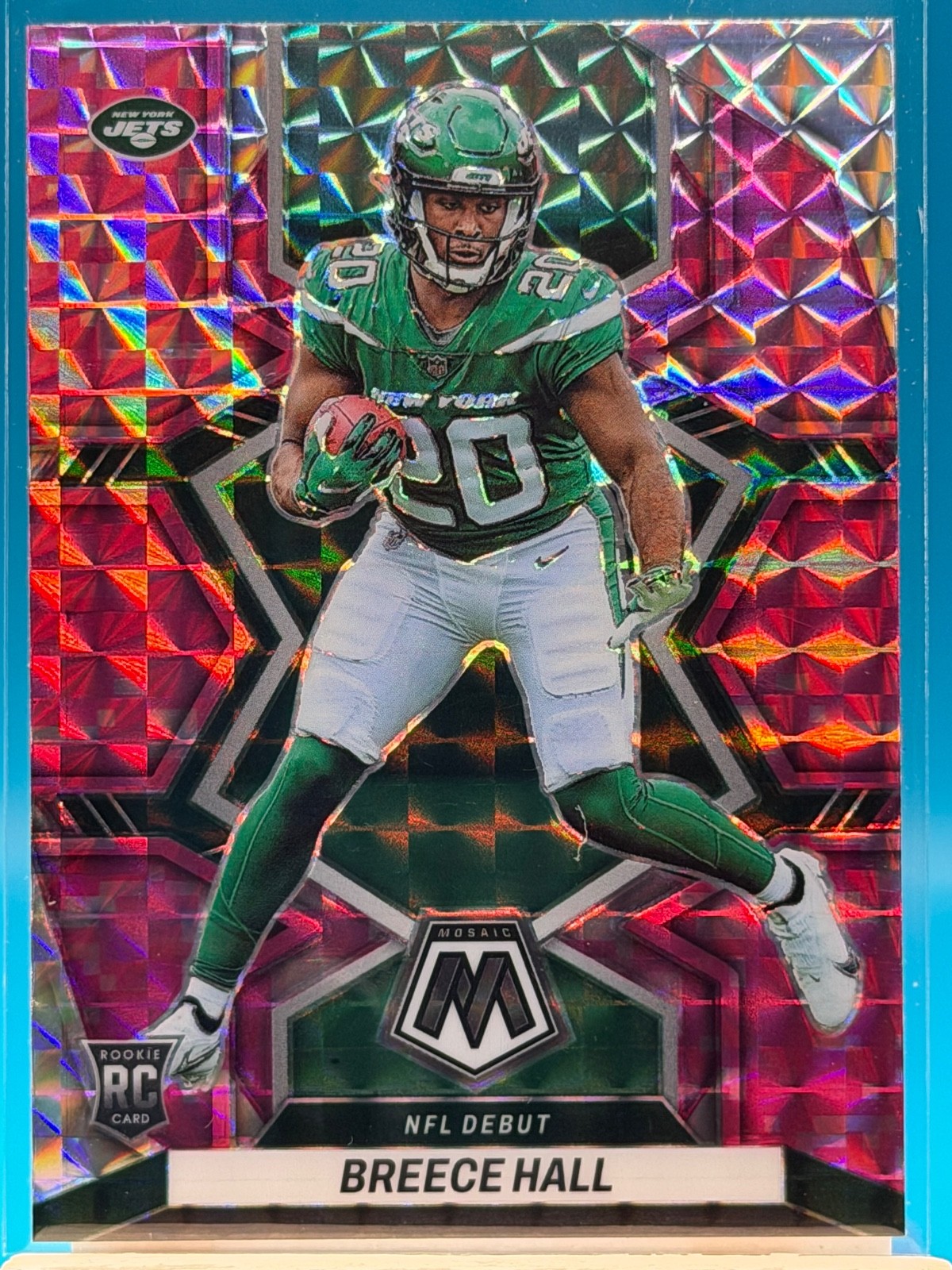 2022 Panini Mosaic - NFL Debut Breece Hall #283 Camo Pink Mosaic Prizm (RC)