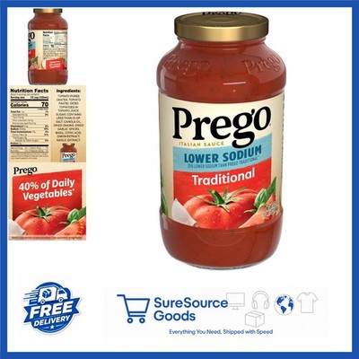Gluten Free Traditional Lower Sodium Pasta Sauce 23.5 oz Jar for Family Meals
