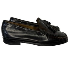 Vintage G.H. Bass Hampton Black Leather Kiltie Tassel Loafers Men s 8D
