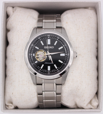 SEIKO SCVE053 Black Dial Automatic Mechanical Skeleton Watch Made