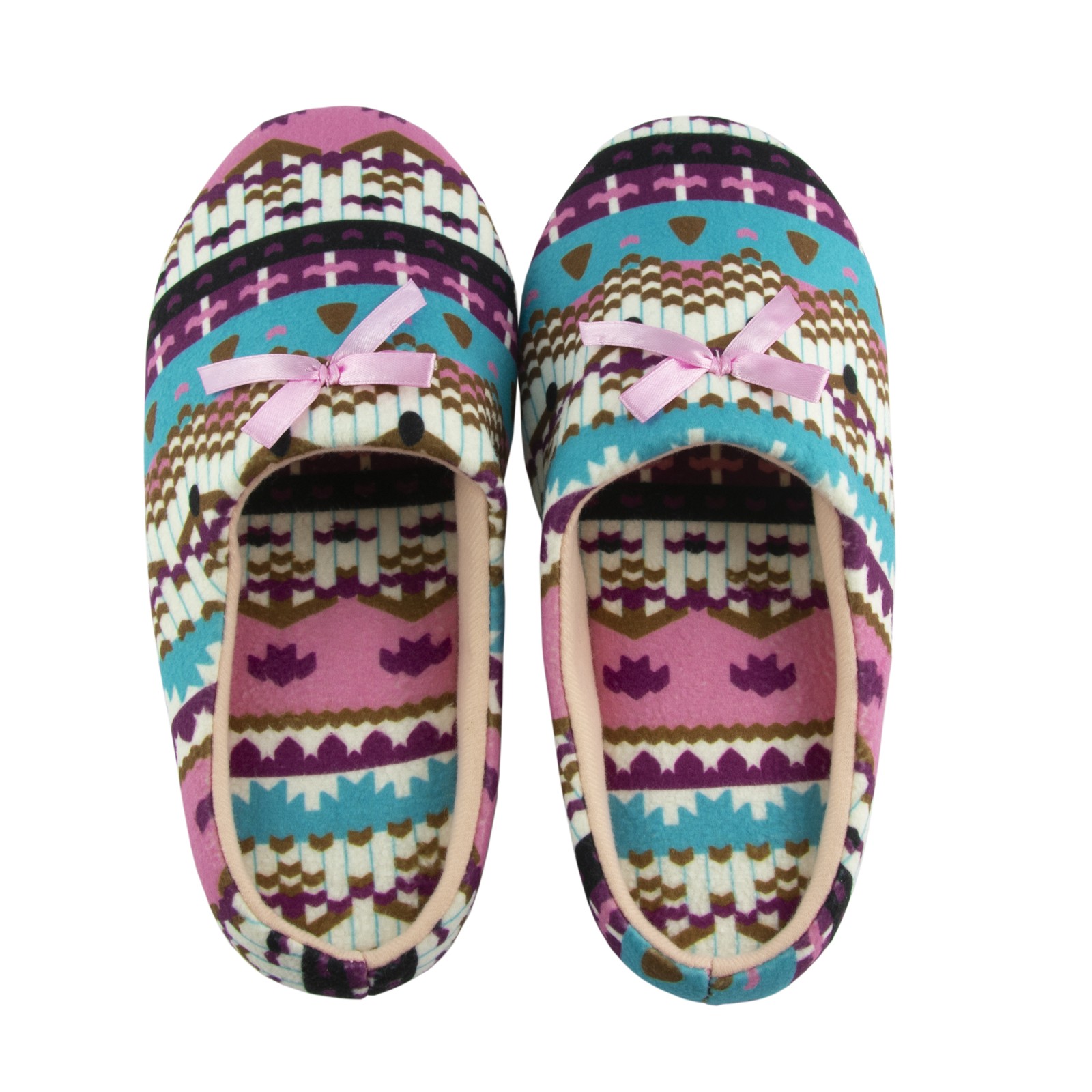 Canyon Sky Women's Aztec Pattern Soft - Comfy Slippers, Large (8-9)