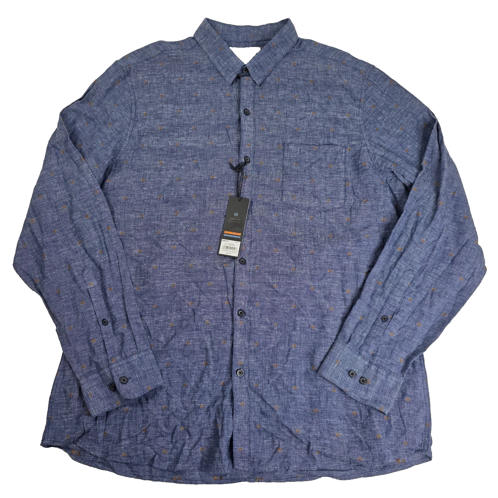 Marc Anthony Linen Blend Button Down Shirt Slim Fit Casual Mens XL