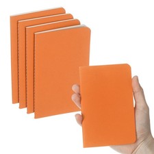 4 Pack A6 Notebook, A6 Journal Mini Notebook Pocket Kraft,Orange