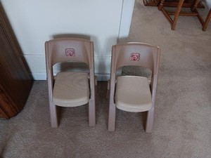 2 Step 2 Child Toddler Folding Plastic Chairs for Table Art Desk Kitchen Home
