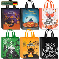 Halloween GeschenktüTe Groß 6 Stk SüßIgkeit Tasche Mit Griffen Trick Or Treat