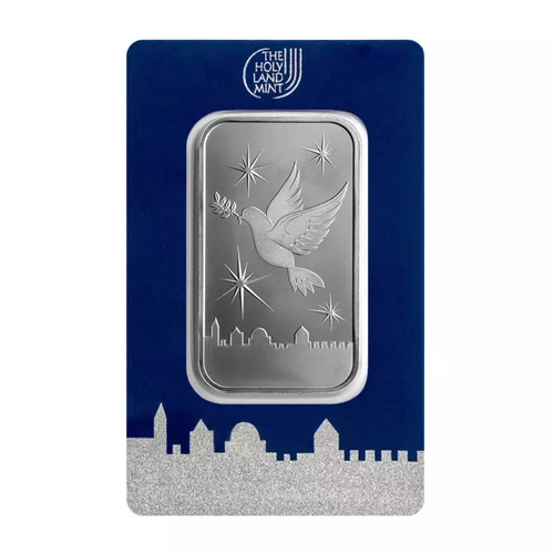 Holy Land Mint Dove of Peace 1 oz Silver Bar - In Assay Card
