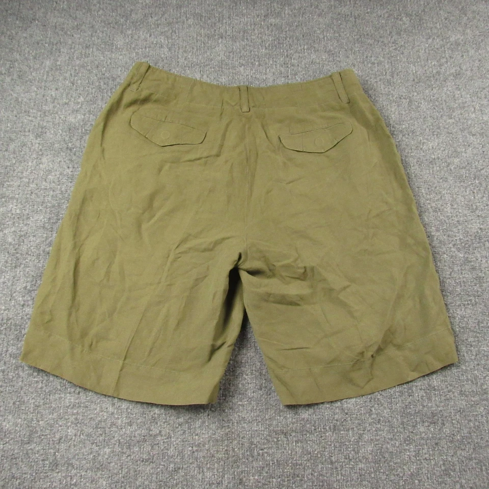 Polo Ralph Lauren Shorts Mens 32 Green Linen Silk Blend Flat Front Dress Casual - Image 2 of 4