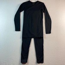 Thermajane Thermal Long Johns Girls XXS Black Long Sleeve Shirt Pants Winter