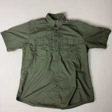 5.11 Tactical Taclite Pro Shirt Mens Large Regular Green Short Sleeve Vented