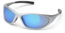 Pyramex SS3365E Zone II Safety Glasses Sil Frame w/Ice Blu Mirror Lens (1 Pair)