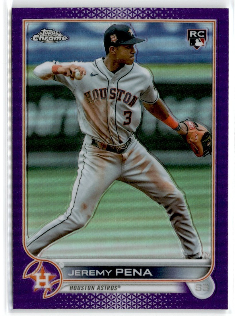 2022 TOPPS CHROME UPDATE PURPLE REFRACTOR JEREMY PENA RC HOUSTON ASTROS #USC136