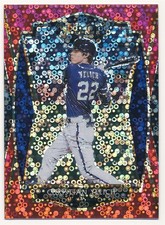 CHRISTIAN YELICH 2021 SELECT RED DISCO PRIZM PREMIER LEVEL #164 MILWAUKEE MINT