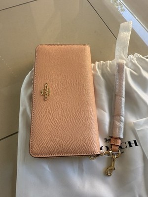 COACH GELDBÖRSE KALBSLEDER GROSs FADED BLUSH PREMIUM 