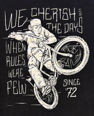 FASTHOUSE T-Shirt Medium Black Bike We Cherish The Days When Rules Were Few