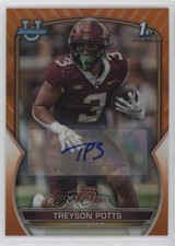 2022 Bowman U Chrome Prospect Orange Refractor 17/25 Treyson Potts #97 Auto 16ze