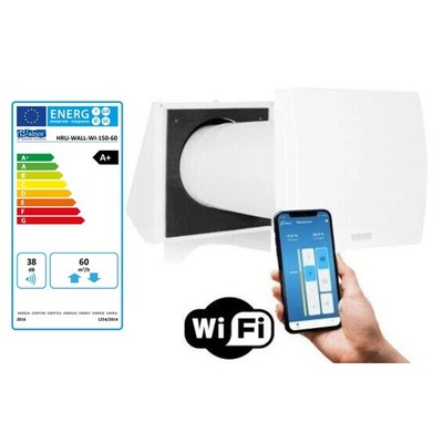 Dezentrale Wohnraumlüftung mit Wi-Fi-Modul 60m³/h - Ø150