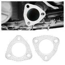2PCS Exhaust Gasket,2.25" 3-Bolt Exhaust Flange Gasket,Multifunctional Manifo...