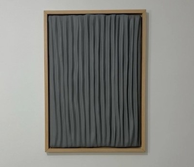 Textured canvas   Modern wall decor   Gray  colour 