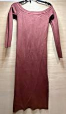 Abercrombie & Fitch Maroon Off-the-shoulder Sweater Bodycon Dress Size XS