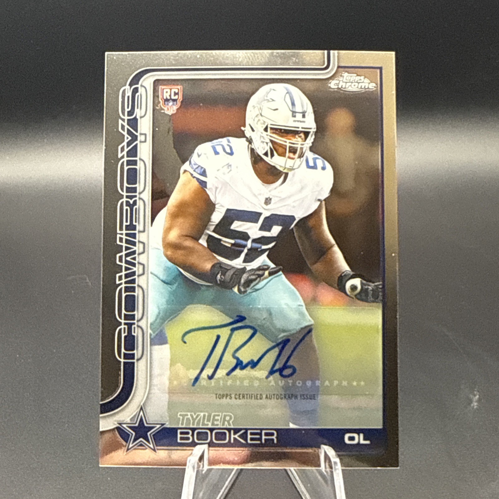 Tyler Booker Rookies Auto Variation (RC) - 2025 Topps Chrome #RA-TB Cowboys