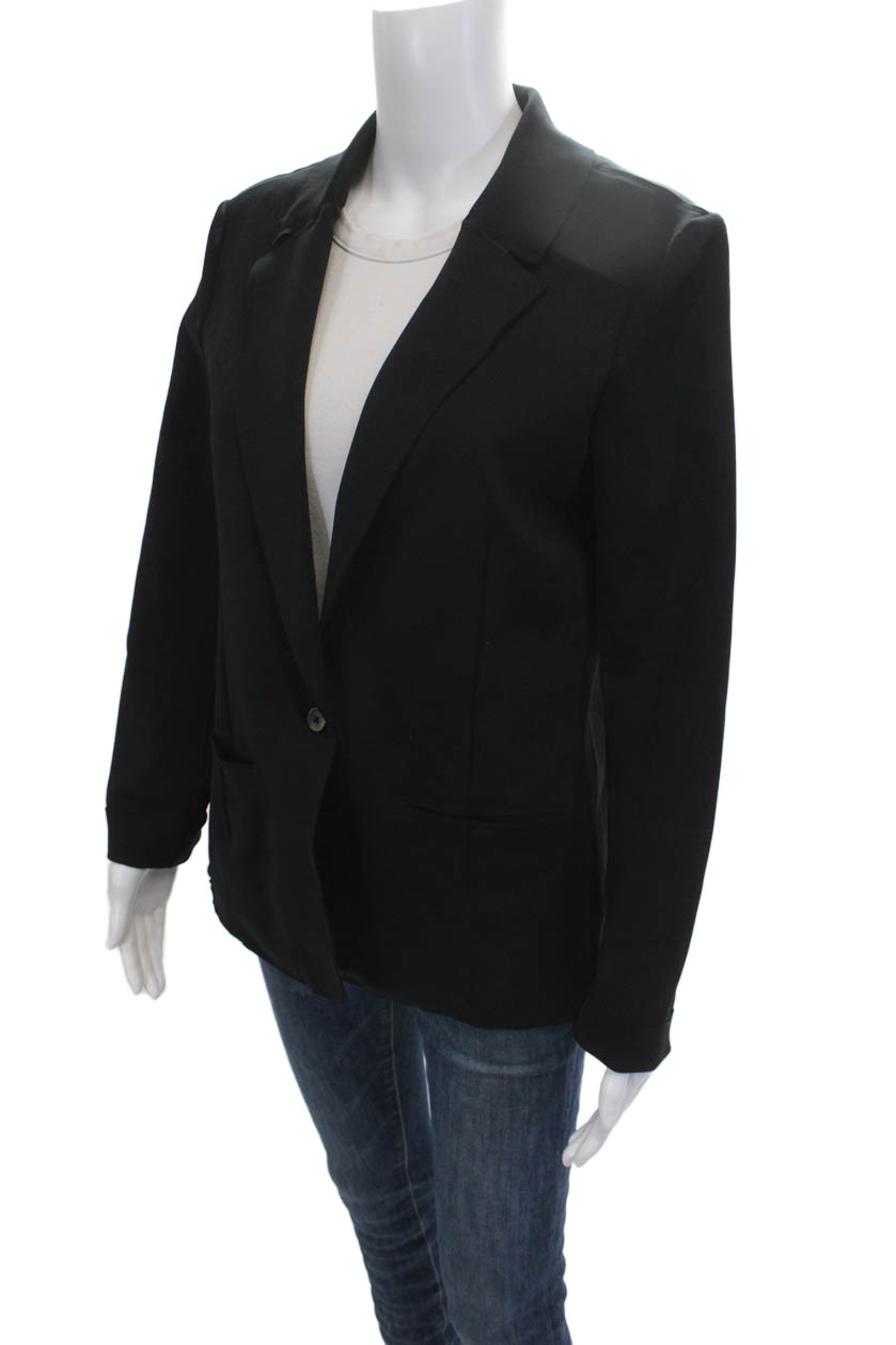 Commando Unisex Black Collared Button Blazer Long… - image 3