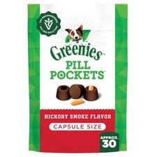 Greenies Pill Pockets for Dogs Hickory Smoke Large, Capsule Size Soft Dog Treats