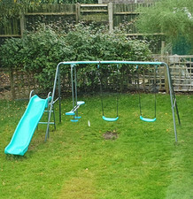 Slide, glider and swing set