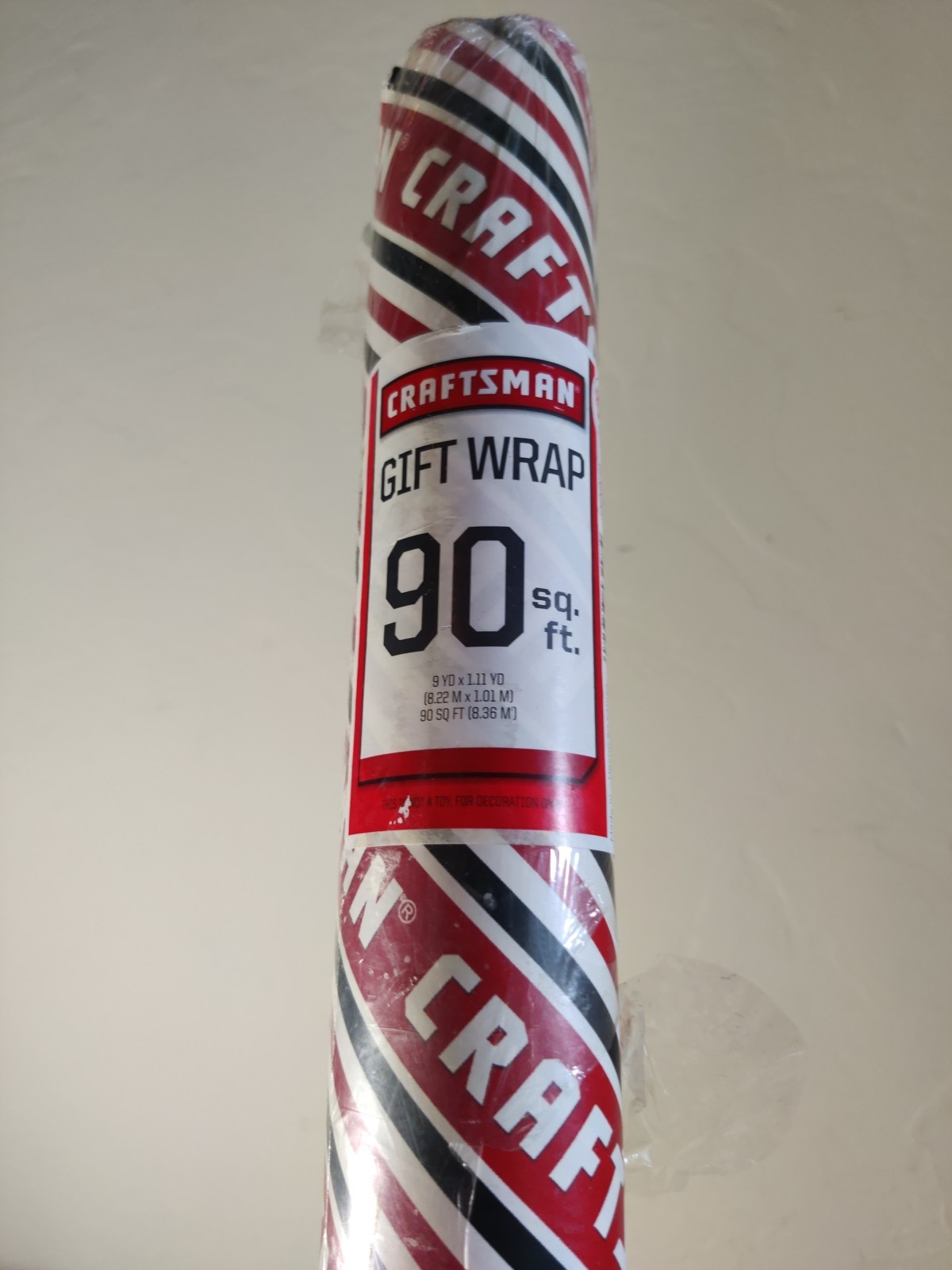 Craftsman Gift Wrap Wrapping Paper Roll 90 Sq Ft Sears 9X1.1 Yds Full Size Vtg