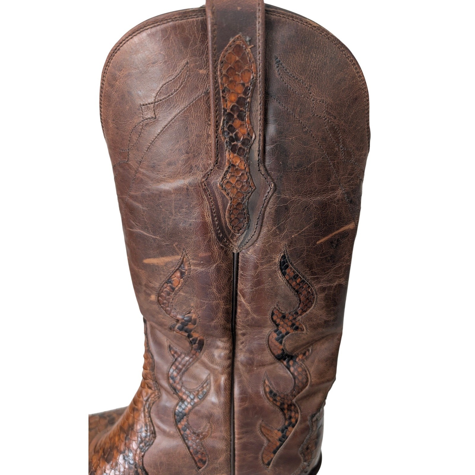 Black Jack Python Snakeskin Cowboy Boots Women 8.… - image 9