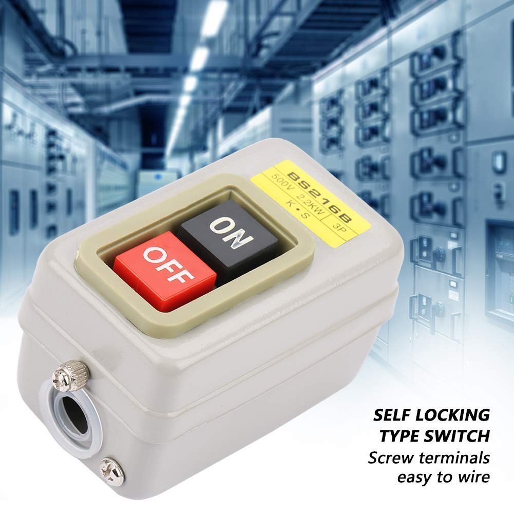 110/220/380V Push Button Switch – On/Off Start/Stop for Electric Tools