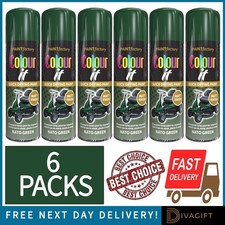 6 x NATO GREEN ALL-PURPOSE MATT FINISH SPRAY PAINT 400ML FOR METAL WOOD PLASTIC