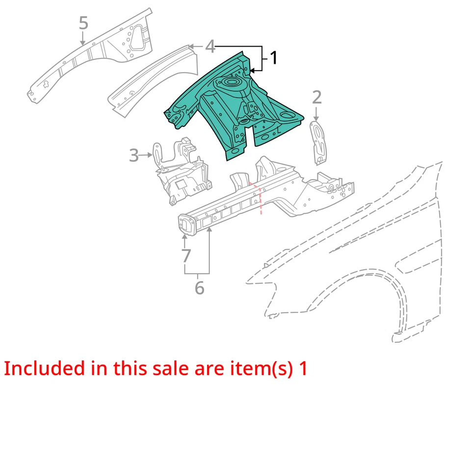 ADEQUADO PARA 2008-2013 CHEVROLET PONTIAC CAPRICE G8 PANEL ASM FRT C/H 92194555 - NOVO - Imagem 2 de 3