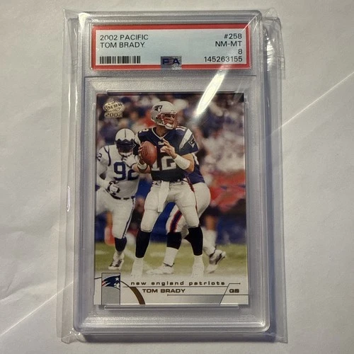 Tom Brady 2002 Pacific #258 New England Patriots PSA 8 NM-MT