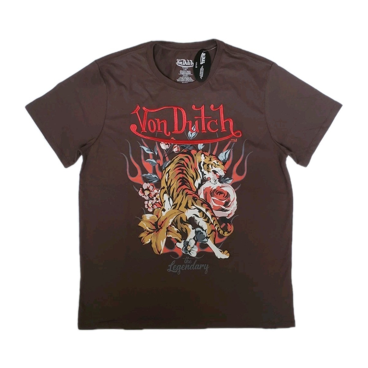 Von Dutch Graphic Embroidered Logo Men's Shortsleeve T-Shirt Size