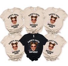 Custom Face Birthday T-Shirt Funny Matching Group Tee
