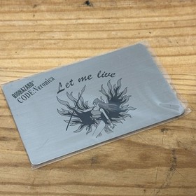 Resident Evil Code Veronica Metal Card Unsealed Dreamcast Promo Used