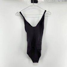 SKIMS Medium Onyx Black Body CS Plunge Bodysuit NWT