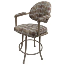 Tobias Designs 26" Fabric Swivel Counter Stool in Camber Latte and Beige