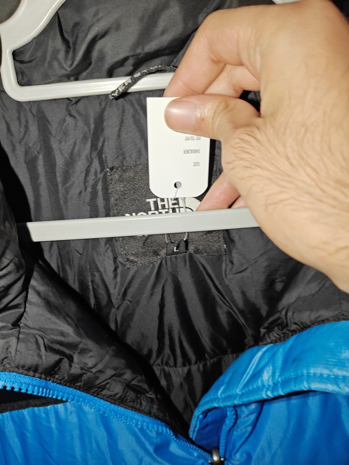 The North Face Blue & Black Nuptse 700 Fill Down Puffer Jacket - Size 100 Large image 6