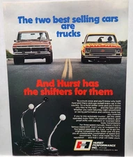 1979 Hurst Performance Shifters Ford Chevy Pickup Truck Original Print Ad 70s